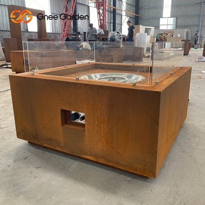 Acciaio d'acciaio all'aperto Firepit di Pit Garden Patio Decorative Square Corten del fuoco