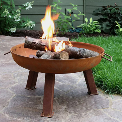 Pozzo all'aperto d'acciaio del fuoco di legno di Corten Rusty Metal Fire Pit Outdoor del giardino di Gnee
