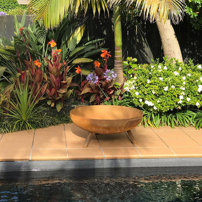 Braciere d'acciaio rotondo di Pit Garden Decorative Corten Steel del fuoco di Corten