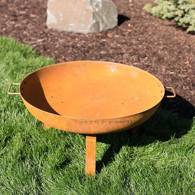 Pozzo all'aperto d'acciaio del fuoco di legno di Corten Rusty Metal Fire Pit Outdoor del giardino di Gnee