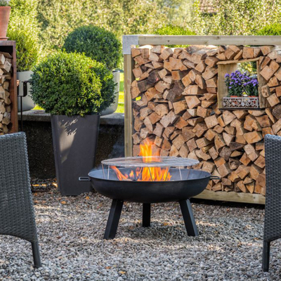 Campeggio all'aperto della decorazione del giardino del fuoco di Corten di sembrare arrugginito d'acciaio del pozzo