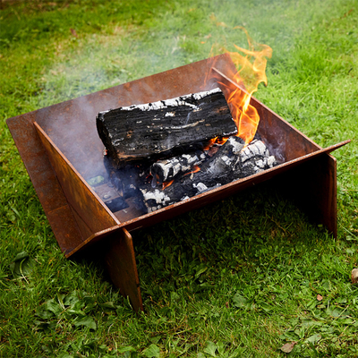 Fuoco bruciante Pit Table Portable di legno d'acciaio staccabile di Corten 510mm