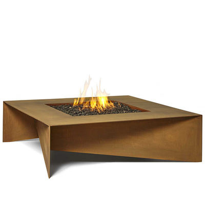 Combustione di legno della Tabella a 72 pollici di Rusty Rectangular Corten Steel Fire
