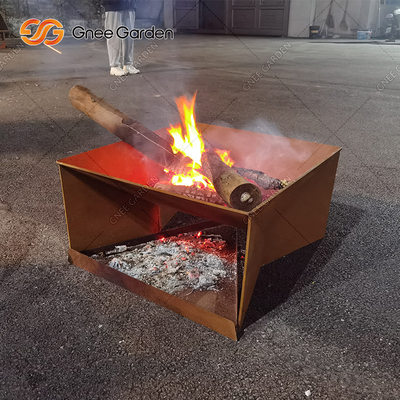 Fuoco d'acciaio rettangolare a 20 pollici Pit Simple For Camping Party del giardino di Gnee