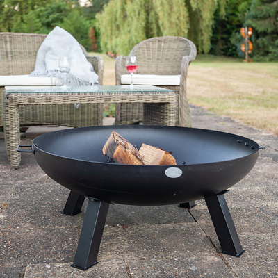 Fuoco d'acciaio Pit Round Outdoor Fire Bowl di Corten del giardino nero moderno