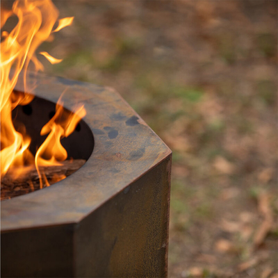 Fuoco di campeggio Pit In Outdoor Living Space del giro di Heater Wood Burning Corten Steel