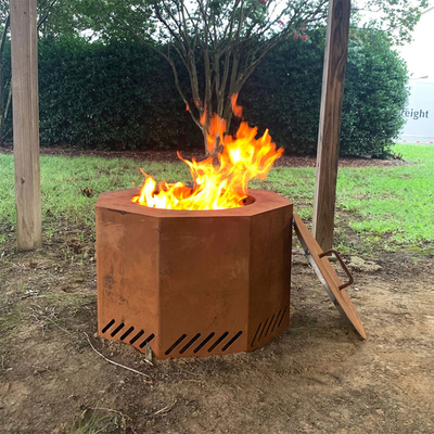 Fuoco di campeggio Pit In Outdoor Living Space del giro di Heater Wood Burning Corten Steel