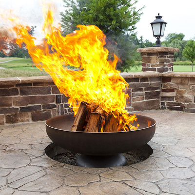 Mobilia d'acciaio all'aperto del giardino o del cortile di Pit Round Rustic Look For del fuoco di Corten