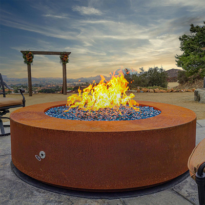 fuoco d'acciaio pre arrugginito Pit Round Outside Garden di 900mm Corten