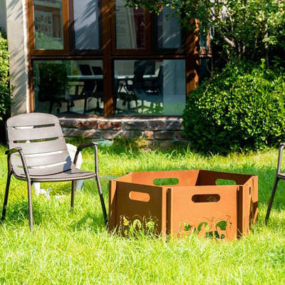 Pozzo d'acciaio bruciante di legno del fuoco di rivestimento di Pit Corten Steel Outdoor Rustic del fuoco