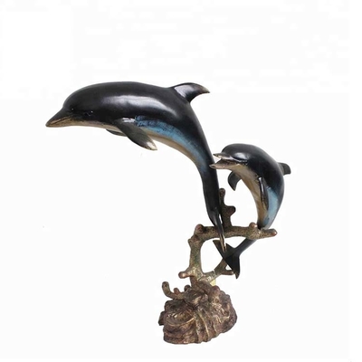 lo SGS domestico della decorazione del metallo del ghisa di 20cm della statua astratta del delfino ha certificato