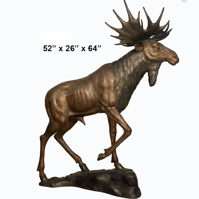Sculture bronzee delle alci all'aperto a 52 pollici con la certificazione del CE