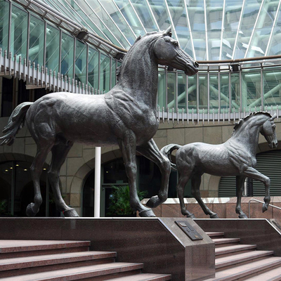 Scultura bronzea all'aperto standard dello SGS H140cm, statua bronzea del giardino del cavallo
