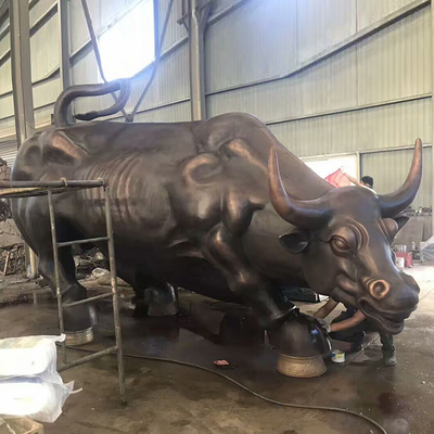 Statue all'aperto del paesaggio della scultura bronzea viva del toro di altezza 180cm