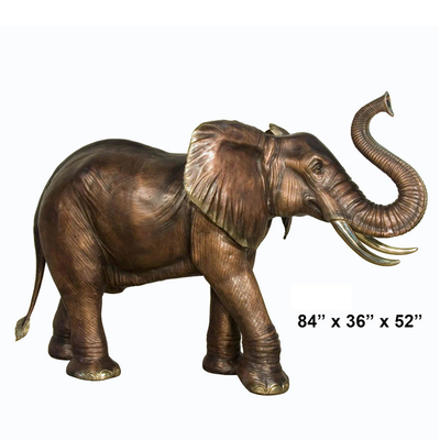 Scultura del giardino dell'elefante del metallo di resistenza della corrosione dell'altezza di 200cm