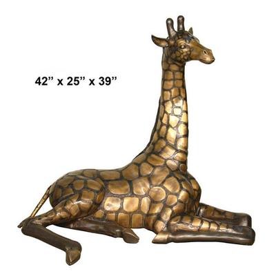 Giardino bronzeo della scultura bronzea realistica della giraffa di H130cm il grande scolpisce decorativo