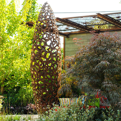 Lo stile occidentale ha curvato la scultura d'acciaio di Corten dell'altezza di 220cm