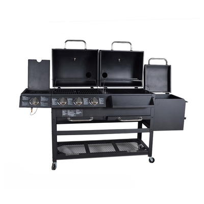 Griglia a gas per barbecue professionale Carrello a 6 fuochi Cottura per barbecue all'aperto