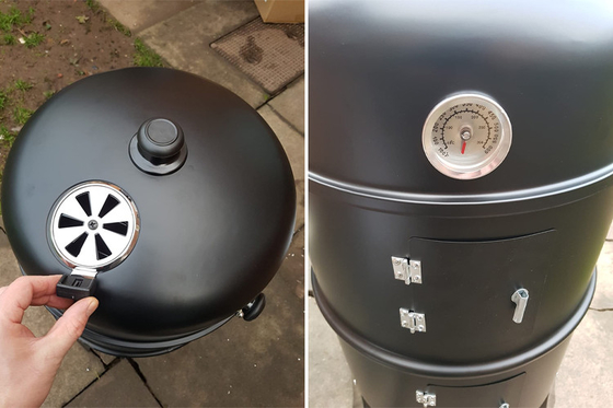 Corten moderno Rusty Camping Barbecue Grill Wood d'acciaio che brucia cottura all'aperto