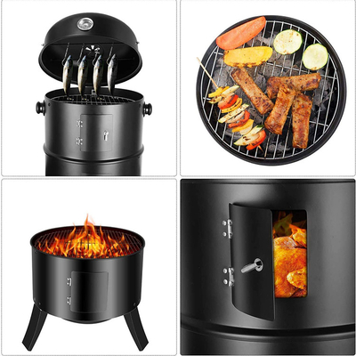 Corten moderno Rusty Camping Barbecue Grill Wood d'acciaio che brucia cottura all'aperto