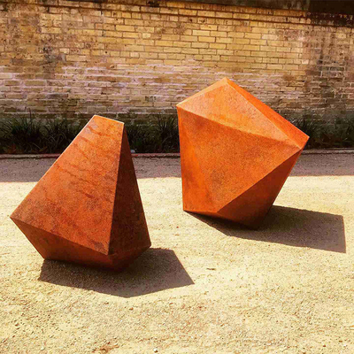 Statue d'acciaio geometriche irregolari dell'iarda del metallo della scultura di Corten dell'estratto