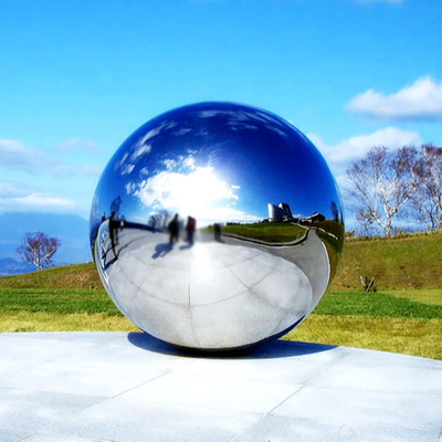 Scultura moderna del metallo della scultura dello specchio del giardino della sfera di H250cm all'aperto