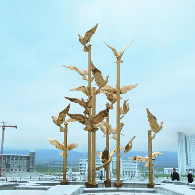 Decorazione all'aperto della scultura rispecchiata tema animale 2m di acciaio inossidabile