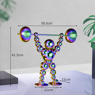 statue di ginnastica della scultura di acciaio inossidabile di altezza di 41.5cm per la casa