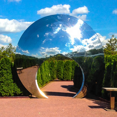 La scultura di acciaio inossidabile di Moongate ha rispecchiato la norma del CE della scultura del giardino