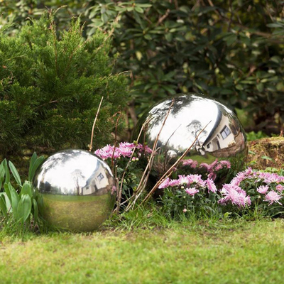 Benvenuto all'aperto del ODM dell'OEM della scultura del giardino della palla di metallo di forma della palla