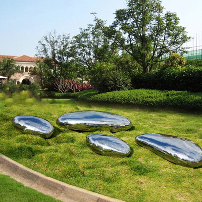 Ciottolo lucidato del giardino di Gnee l'alto modella la scultura di acciaio inossidabile per prato inglese