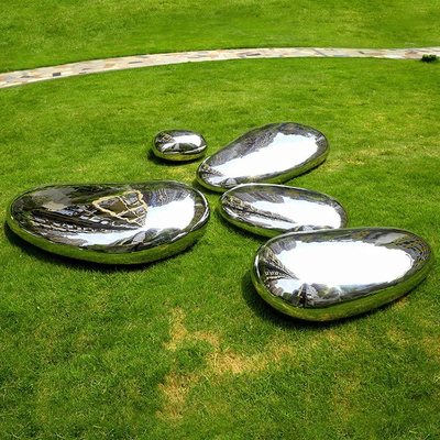 Ciottolo lucidato del giardino di Gnee l'alto modella la scultura di acciaio inossidabile per prato inglese