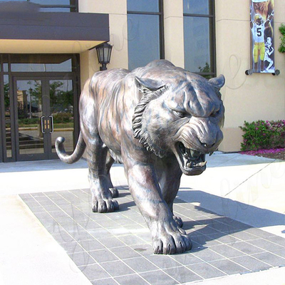 scultura bronzea all'aperto realistica Aantique Tiger Statue bronzeo di 3m