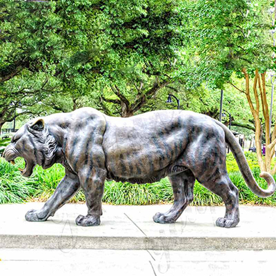 scultura bronzea all'aperto realistica Aantique Tiger Statue bronzeo di 3m