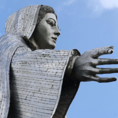 34 piedi di scultura all'aperto indipendente Mary Religious Statue Hand Crafted del metallo