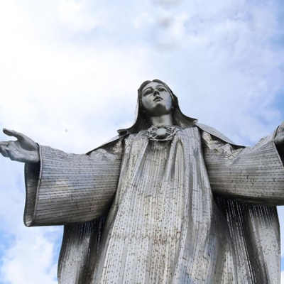 34 piedi di scultura all'aperto indipendente Mary Religious Statue Hand Crafted del metallo