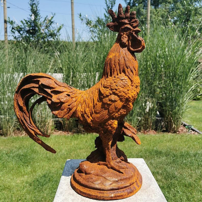 Il ghisa ha arrugginito servizio all'aperto a grandezza naturale dell'OEM delle statue dei cervi