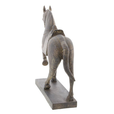 Il ripiano del tavolo del metallo del cavallo dell'ufficio scolpisce l'altezza a 15 pollici delle statue del ghisa