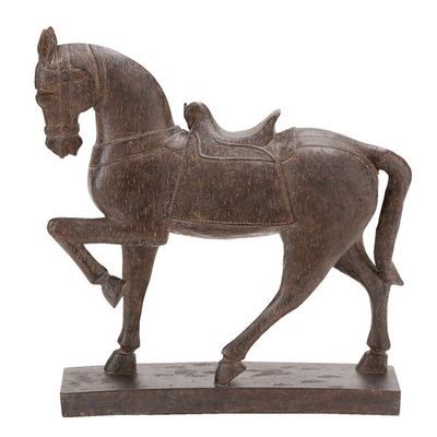 Il ripiano del tavolo del metallo del cavallo dell'ufficio scolpisce l'altezza a 15 pollici delle statue del ghisa