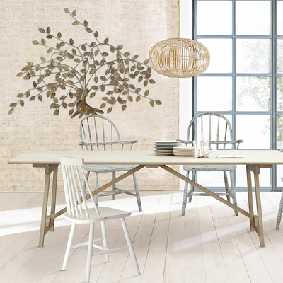 parete nordica Art Decor Metal Tree Wall Art For Home del metallo dell'oro di 125cm