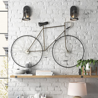 Parete a 59 pollici Art Decor Metal Bicycle Wall Art For Living Room del metallo del ferro