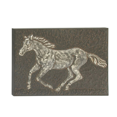 Decorazione interna a 38 pollici che esegue la parete Art Decor Embossed Panels del metallo dei cavalli
