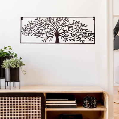 Parete rettangolare Art Decor Tree Designed Customized del metallo del giardino di Gnee