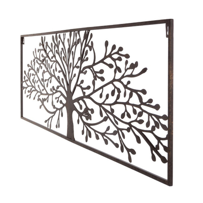 Parete rettangolare Art Decor Tree Designed Customized del metallo del giardino di Gnee