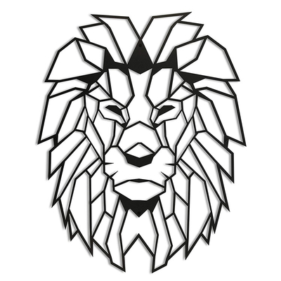 Pollice estetico di Lion Head Wall Art 17.5x24 del metallo per la cabina rustica