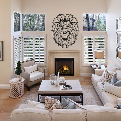 Pollice estetico di Lion Head Wall Art 17.5x24 del metallo per la cabina rustica