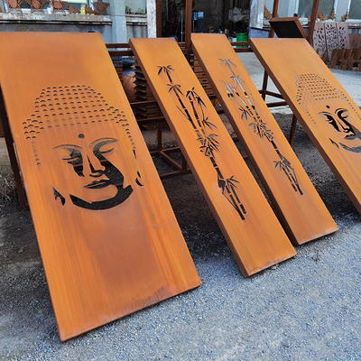 ornamenti d'acciaio del giardino del metallo del divisore di segretezza del taglio del laser degli schermi GN-SH-204 di 1500mm Corten
