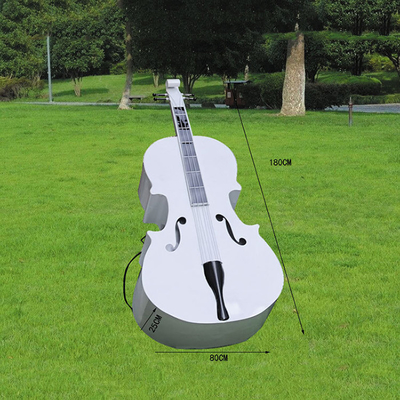 Scultura dello strumento musicale del violoncello del ferro per gli ornamenti all'aperto del prato inglese del giardino