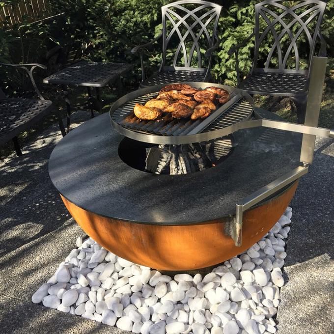 Barbecue che non dà fumo d'acciaio di Corten Firepit dell'addetto alla brasatura bruciante di legno del barbecue